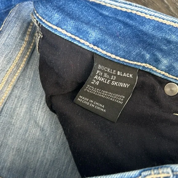 Buckle Black ankle skinny jeans - Picture 3 of 5